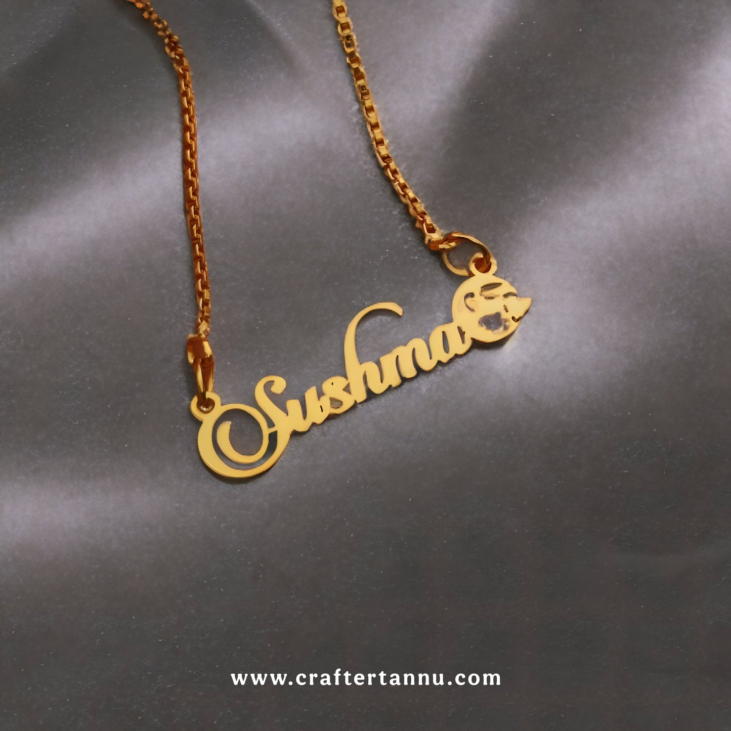 Custom Gold Name Necklace – Personalized Script Font Pendant – Dainty Chain Jewelry